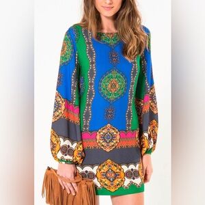 FARM Rio Open-Back Cinch Mini Dress Size Small Viscose NWOT w Defect